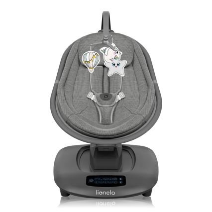 Lionelo - Babyschaukel mit Melodie BLOSSOM Grey Concrete + Fernbedienung