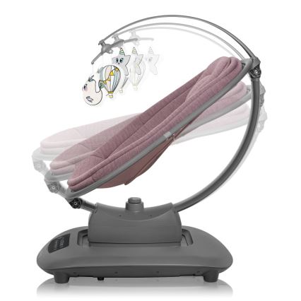Lionelo - Babyschaukel mit Melodie BLOSSOM Pink Mauve + Fernbedienung
