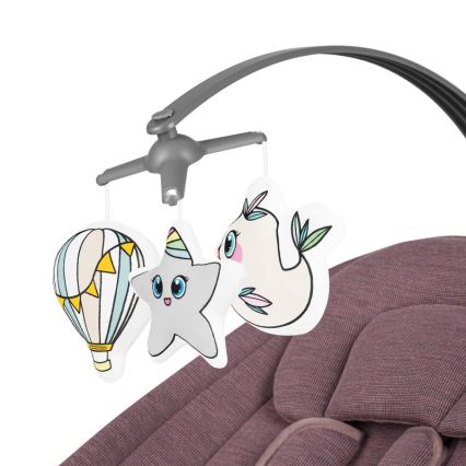 Lionelo - Babyschaukel mit Melodie BLOSSOM Pink Mauve + Fernbedienung