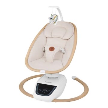 Lionelo - Babywippe mit Melodie OLIVIA Beige Natur + Fernbedienung