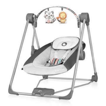 Lionelo - Babywippe OTTO 4xLR14 Cozy Grey