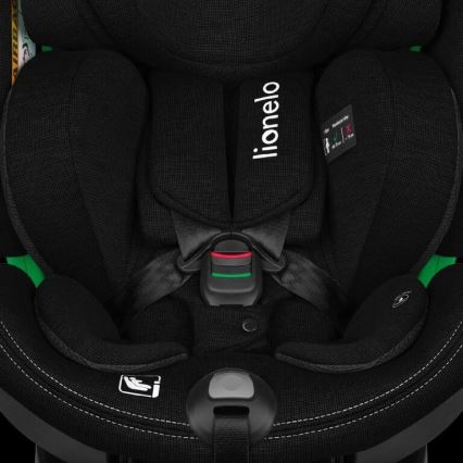 Lionelo - Kindersitz mit Basis, drehbar HARMONY i-Size 40-150 cm schwarz