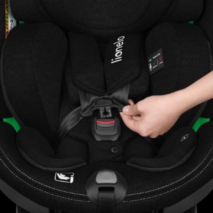 Lionelo - Kindersitz mit Basis, drehbar HARMONY i-Size 40-150 cm schwarz