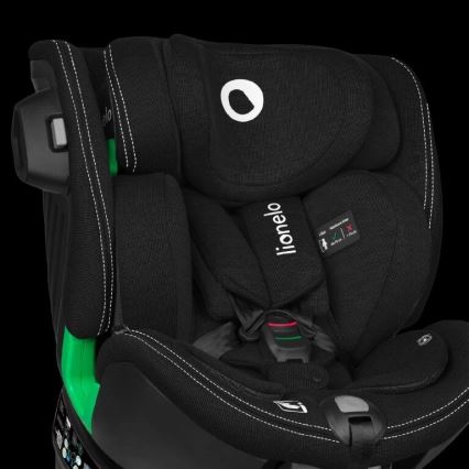 Lionelo - Kindersitz mit Basis, drehbar HARMONY i-Size 40-150 cm schwarz