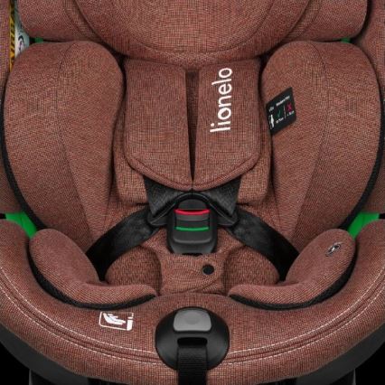 Lionelo - Kindersitz mit Basis, drehbar HARMONY i-Size 40-150 cm ziegelrot