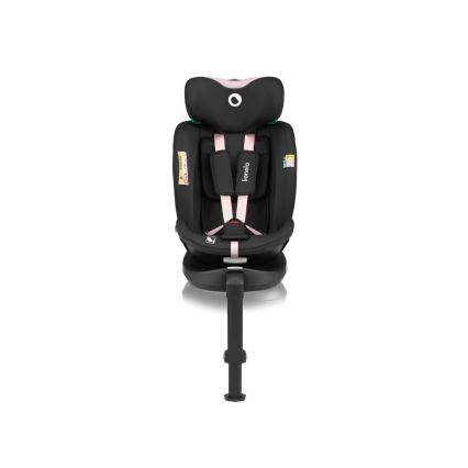 Lionelo - Kindersitz mit Basis, drehbar NAVY i-Size 40-150 cm schwarz/rosa