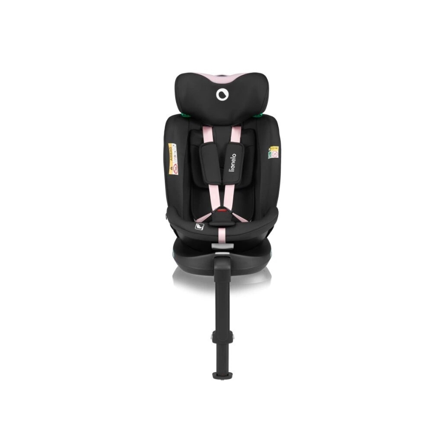 Lionelo - Kindersitz mit Basis, drehbar NAVY i-Size 40-150 cm schwarz/rosa