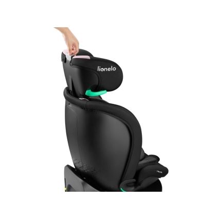Lionelo - Kindersitz mit Basis, drehbar NAVY i-Size 40-150 cm schwarz/rosa
