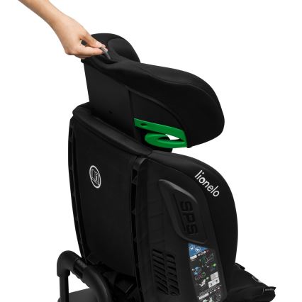 Lionelo - Drehbarer Kindersitz mit Basis BASTIAAN i-Size 40-150 cm Carbon-Schwarz