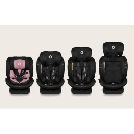 Lionelo - Drehbarer Kindersitz mit Basis BASTIAAN i-Size 40-150 cm Rosenrosa