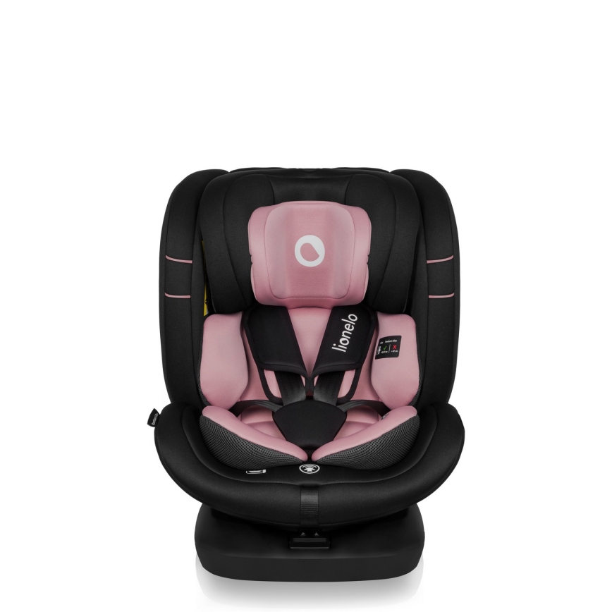 Lionelo - Drehbarer Kindersitz mit Basis BASTIAAN i-Size 40-150 cm Rosenrosa
