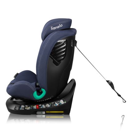 Lionelo - Drehbarer Kindersitz mit Basis BASTIAAN ONE i-Size 40-150 cm Navyblau