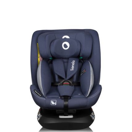 Lionelo - Drehbarer Kindersitz mit Basis BASTIAAN ONE i-Size 40-150 cm Navyblau