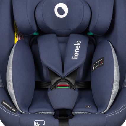 Lionelo - Drehbarer Kindersitz mit Basis BASTIAAN ONE i-Size 40-150 cm Navyblau