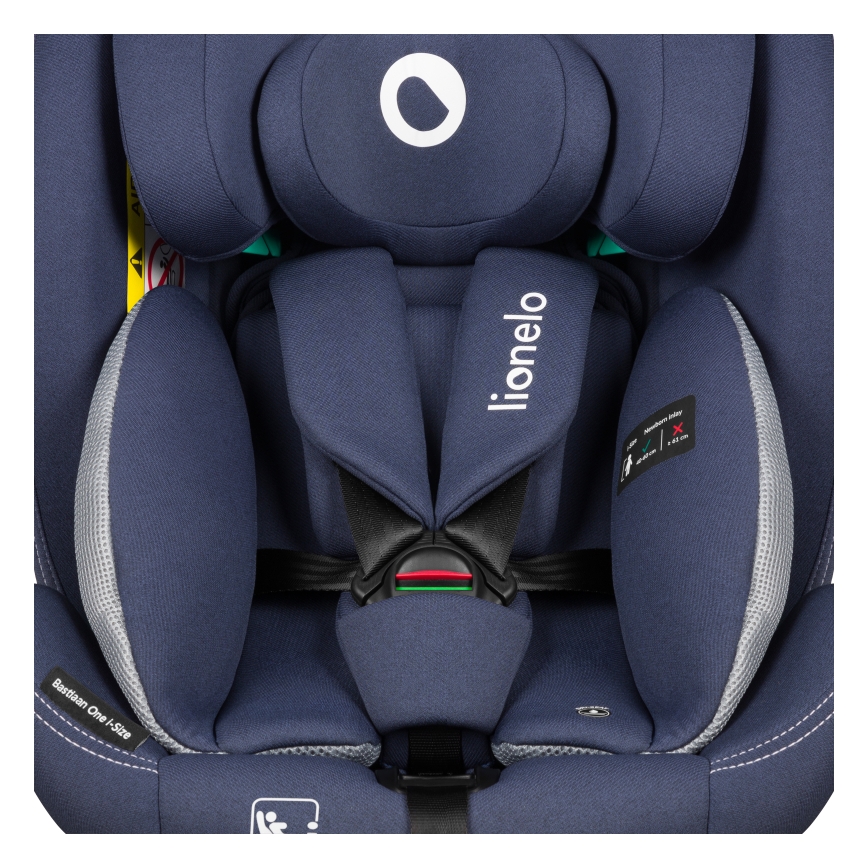 Lionelo - Drehbarer Kindersitz mit Basis BASTIAAN ONE i-Size 40-150 cm Navyblau