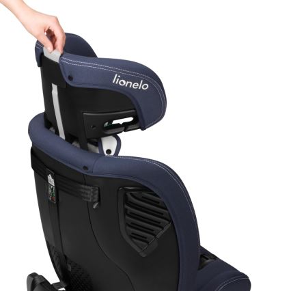 Lionelo - Drehbarer Kindersitz mit Basis BASTIAAN ONE i-Size 40-150 cm Navyblau