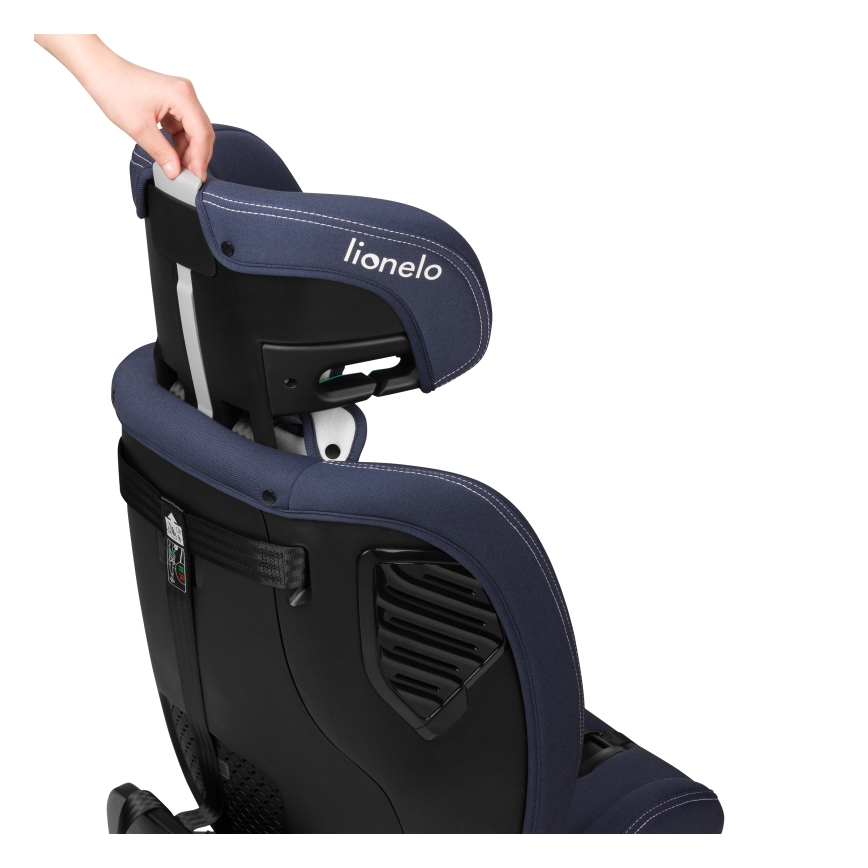Lionelo - Drehbarer Kindersitz mit Basis BASTIAAN ONE i-Size 40-150 cm Navyblau