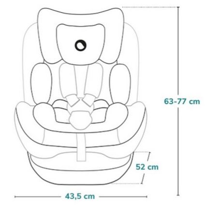 Lionelo - Drehbarer Kindersitz mit Basis BASTIAAN ONE i-Size 40-150 cm Navyblau