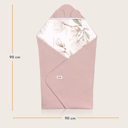 Lionelo - Einschlagdecke für Autokindersitz TRAVEL SWADDLE 90x90 cm Beige Magnolia