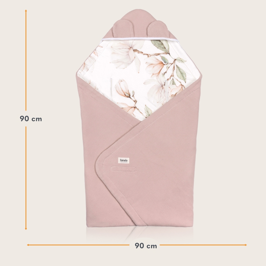 Lionelo - Einschlagdecke für Autokindersitz TRAVEL SWADDLE 90x90 cm Beige Magnolia
