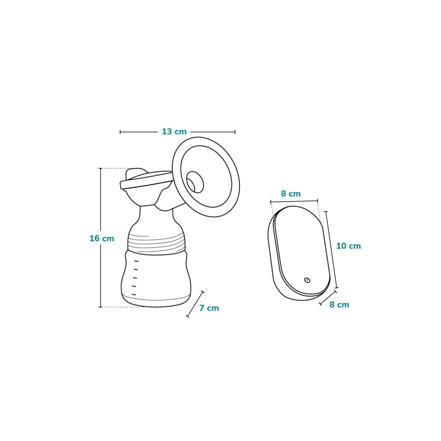 Lionelo - Elektrische, wiederaufladbare Muttermilchpumpe FIDI GO, 5 V, 1200 mAh, 150 ml