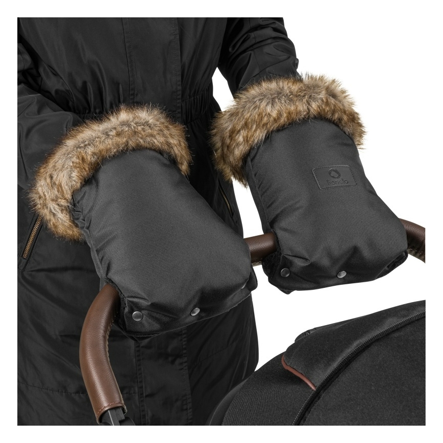 Lionelo - Handmuff für Kinderwagen HANDMUFF Schwarz
