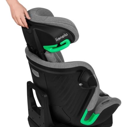 Lionelo - Kindersitz mit Basis, drehbar HARMONY i-Size 40-150 cm grau
