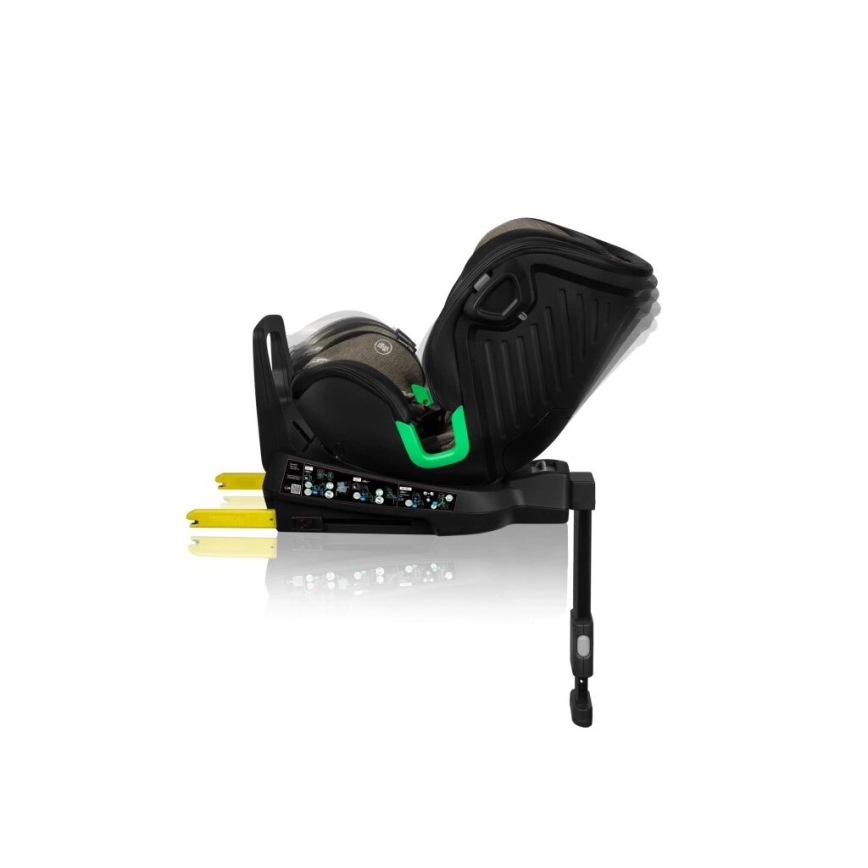 Lionelo - Kindersitz mit Basis drehbar HARMONY i-Size 40-150 cm schwarz/oliv