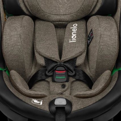 Lionelo - Kindersitz mit Basis drehbar HARMONY i-Size 40-150 cm schwarz/oliv