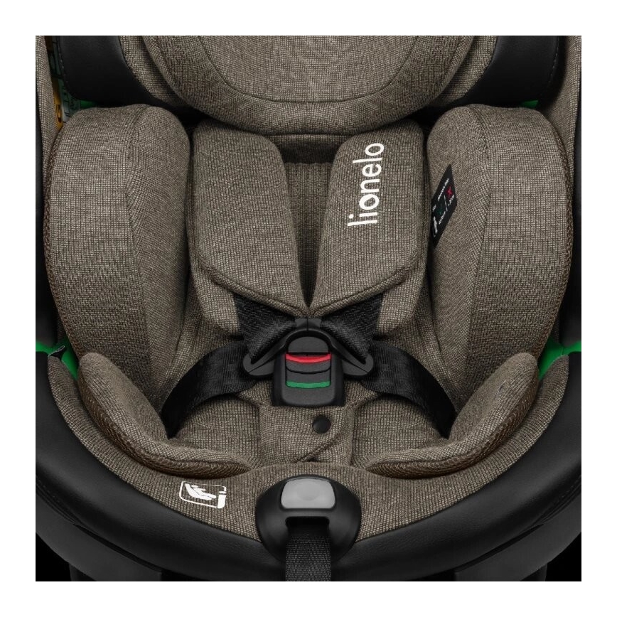 Lionelo - Kindersitz mit Basis drehbar HARMONY i-Size 40-150 cm schwarz/oliv