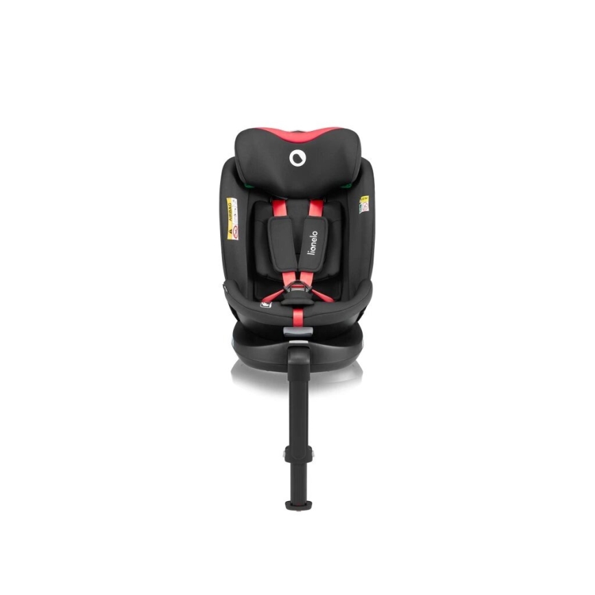 Lionelo - Kindersitz mit Basis, drehbar NAVY i-Size 40-150 cm schwarz/rot