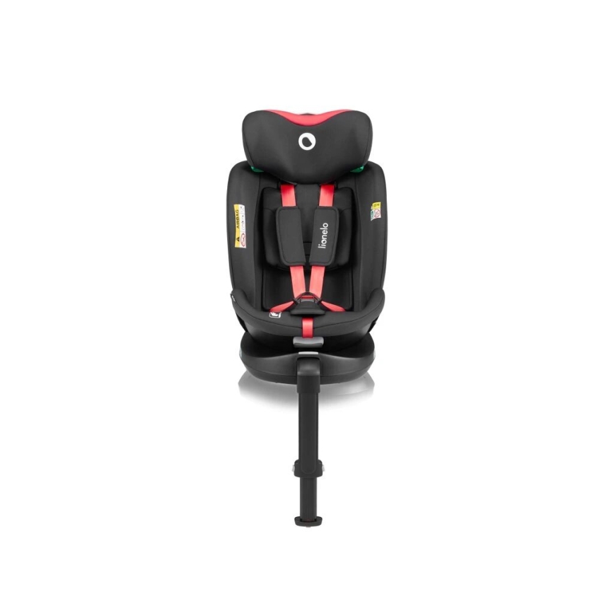 Lionelo - Kindersitz mit Basis, drehbar NAVY i-Size 40-150 cm schwarz/rot