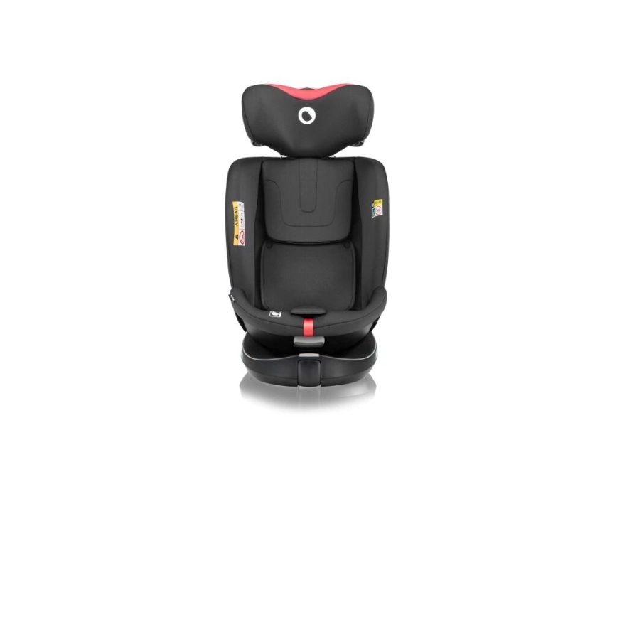 Lionelo - Kindersitz mit Basis, drehbar NAVY i-Size 40-150 cm schwarz/rot