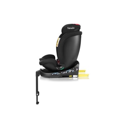 Lionelo - Kindersitz mit Basis, drehbar NAVY i-Size 40-150 cm schwarz/rot