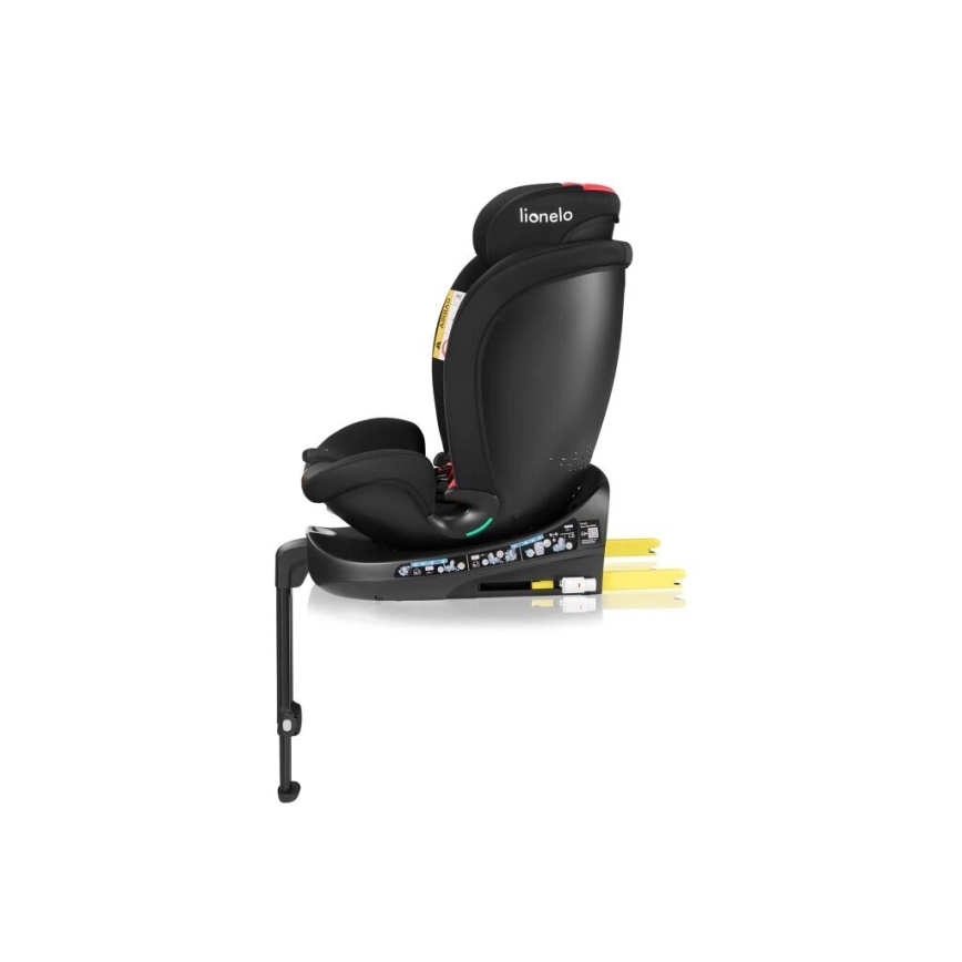 Lionelo - Kindersitz mit Basis, drehbar NAVY i-Size 40-150 cm schwarz/rot