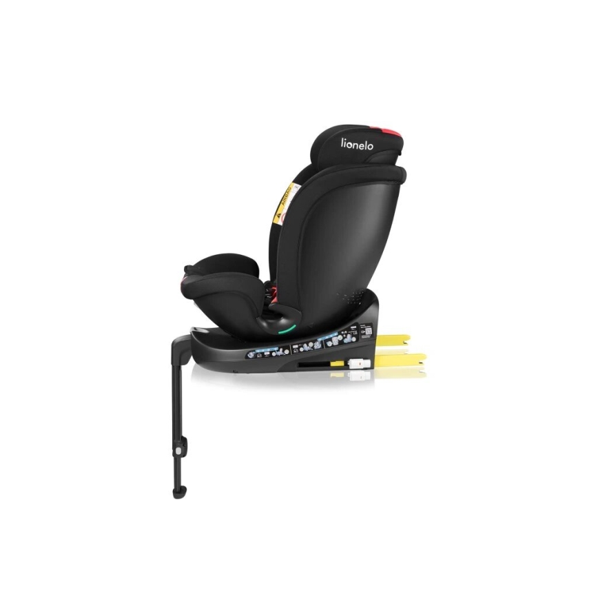 Lionelo - Kindersitz mit Basis, drehbar NAVY i-Size 40-150 cm schwarz/rot