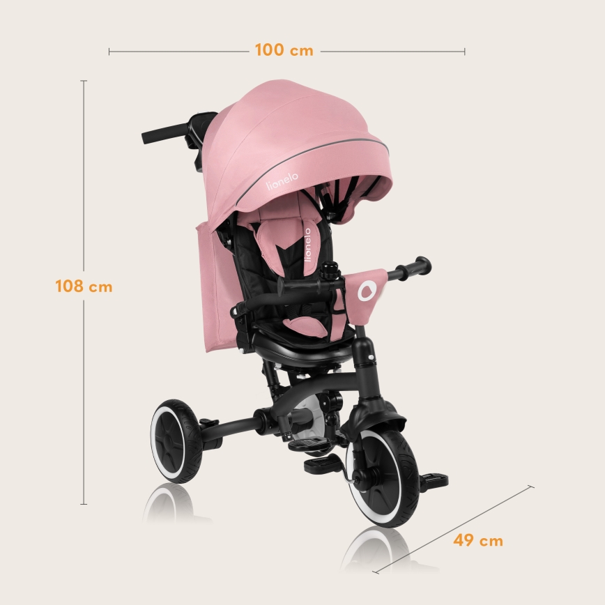 Lionelo - Kinder-Dreirad TRIS PLUS Rosa