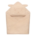 Lionelo - Kinder-Musselin-Kapuzenbadetuch Beige Cappuccino