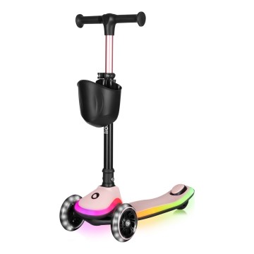 Lionelo - Kinder-Tretroller MEY 3xAAA Pink Rose