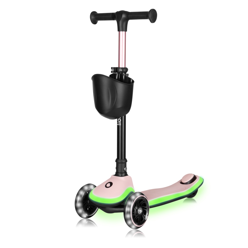 Lionelo - Kinder-Tretroller MEY 3xAAA Pink Rose