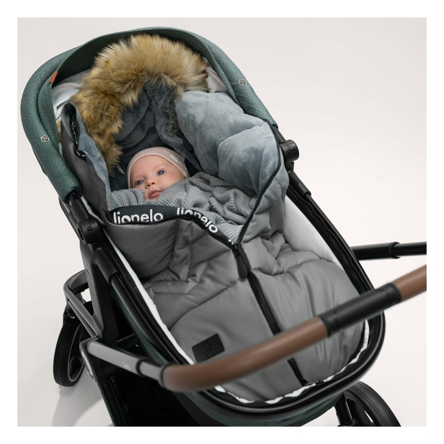 Lionelo - Kinderfußsack FRODE Taubengrau
