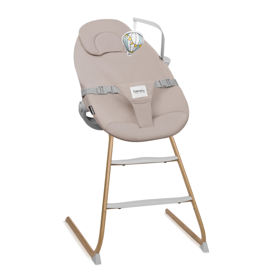 Lionelo - Kinderhochstuhl 4-in-1 DALIA SET Grey Stone Natural