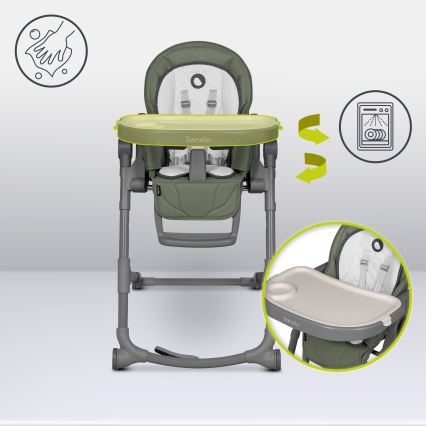 Lionelo - Kinderhochstuhl CORA PLUS Olivegrün