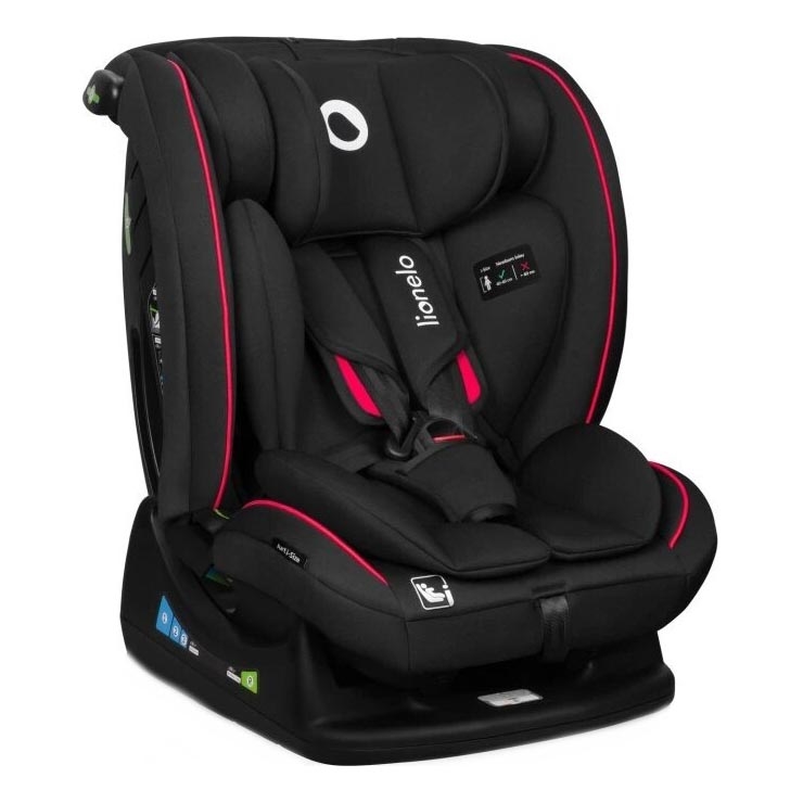 Lionelo - Kindersitz AART i-Size 40-150 cm schwarz/rot