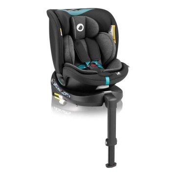 Lionelo - Kindersitz mit Basis, drehbar NAVY i-Size 40-150 cm schwarz/türkis