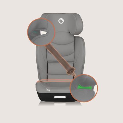 Lionelo - Kindersitz NEAL i-Size 100-150 cm Betongrau