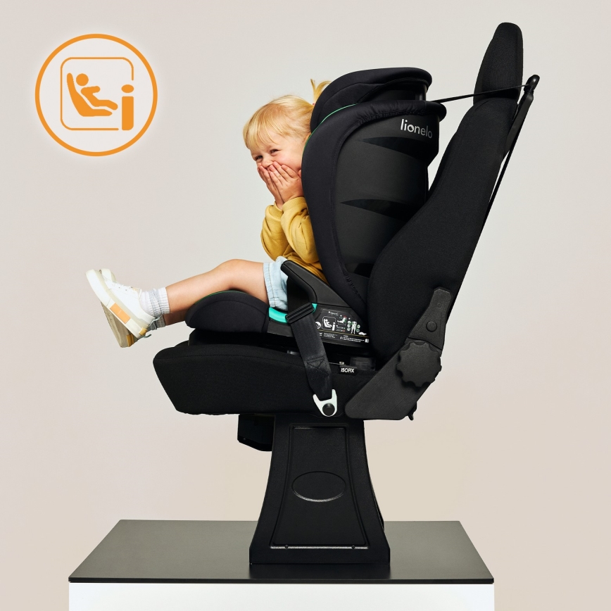 Lionelo - Kindersitz NEAL i-Size 100-150 cm Black Onyx