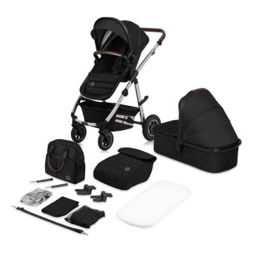 Lionelo - Kombi-Kinderwagen 2-in-1 AMBER Black Silver