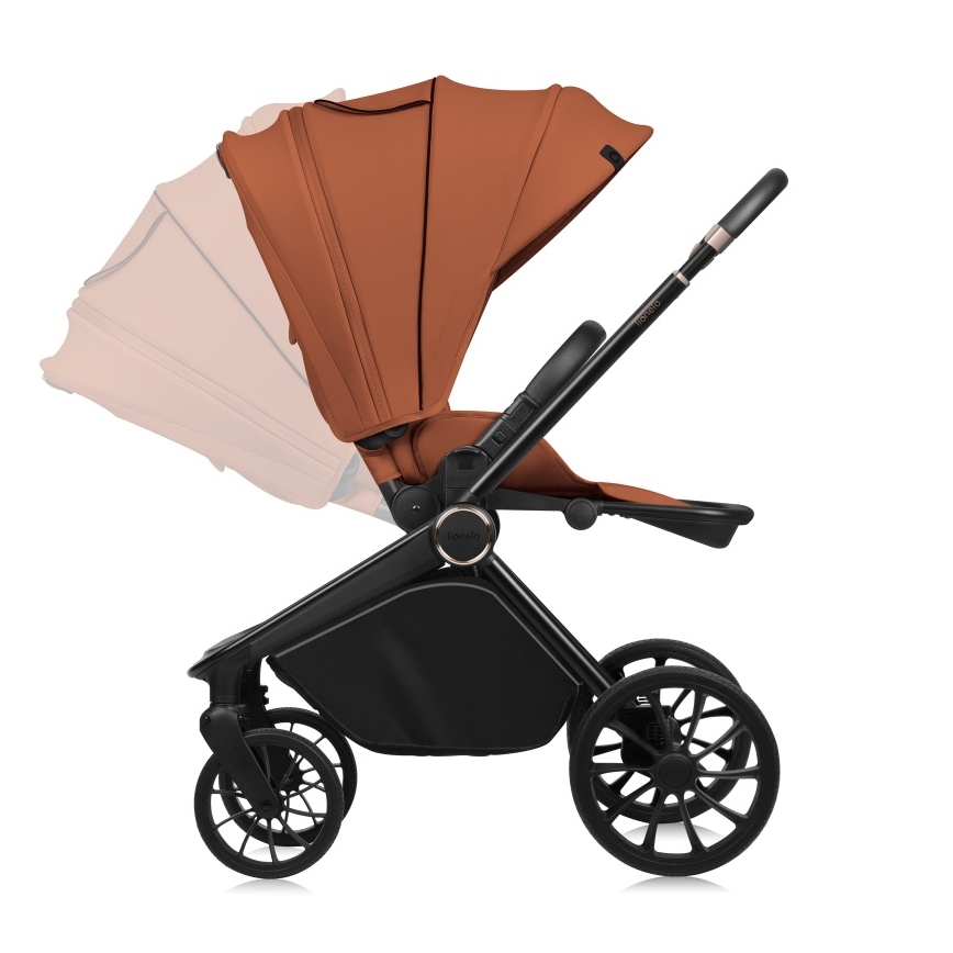 Lionelo - Kombi-Kinderwagen 2-in-1 MIKA PLUS Brown Rust