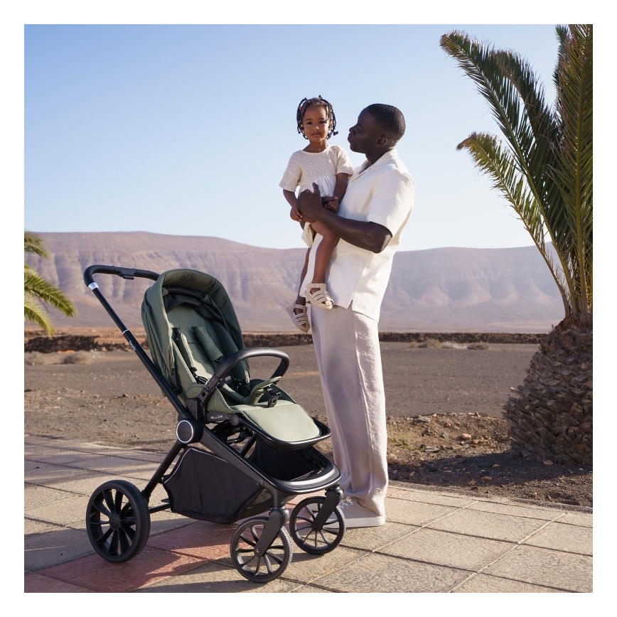Lionelo - Kombi-Kinderwagen 2-in-1 MIKA PLUS Olivgrün